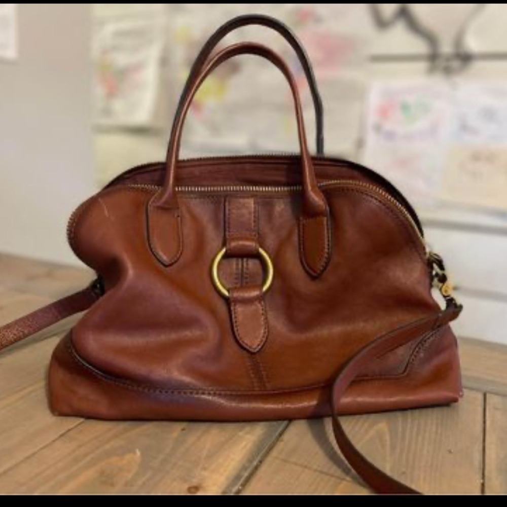 Frye Melissa Satchel in Cognac